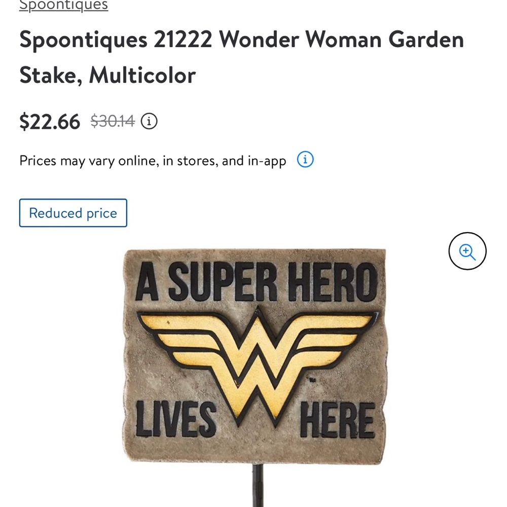 NIB-Spoontiques 21222 Wonder Woman Garden Stake - Picture 2 of 10